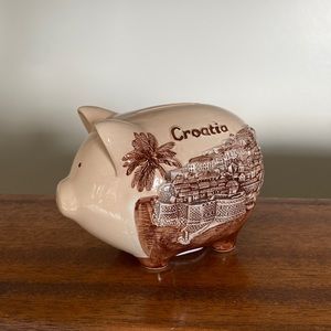 Piggy Bank from Croatia, Dubrovnik Exc Shape No Chips or Cracks